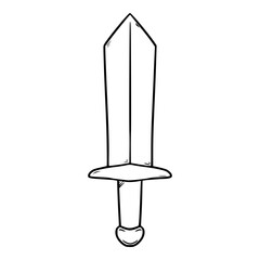 standard sword illustration sketch outline vector