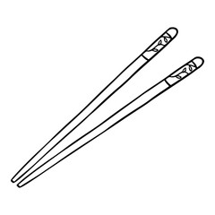 chopstick illustration sketch outline vector