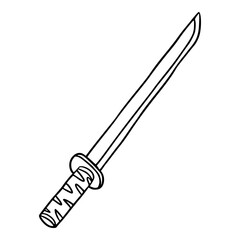 katana illustration sketch outline vector