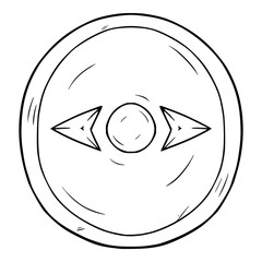 round shield illustration sketch outline vector