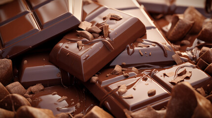美味しいチョコレート delicious chocolate - obrazy, fototapety, plakaty