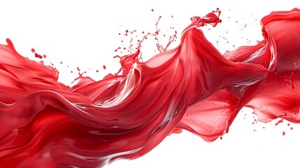 Liquid red splash Color design Stroke. Gradient colorful abstract background - obrazy, fototapety, plakaty