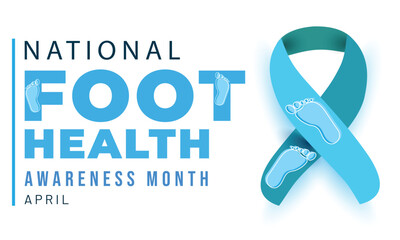 National Foot Health Awareness Month. background, banner, card, poster, template. Vector illustration.