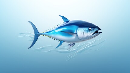  a blue marlin fish swimming in the ocean with its mouth open and it's teeth still out of the water.