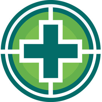 green health icon with a circle
