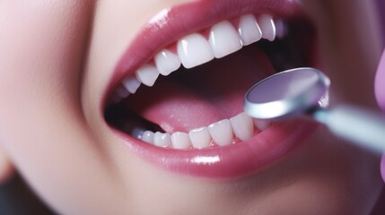  a close up of a woman's mouth with a spoon in her mouth and a toothbrush in her mouth.