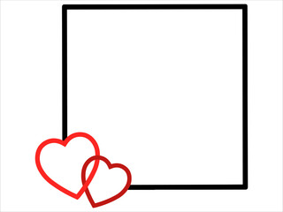 Valentine Heart Frame Background Illustration
