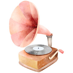 Watercolor record player