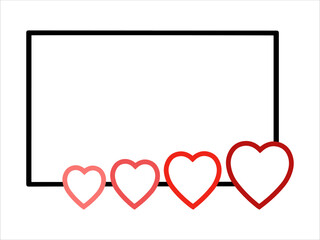 Valentine Frame Heart Background Illustration
