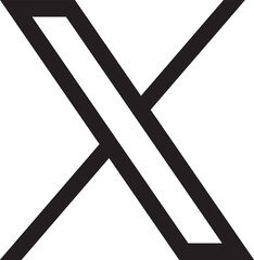 X icon or twiter - obrazy, fototapety, plakaty