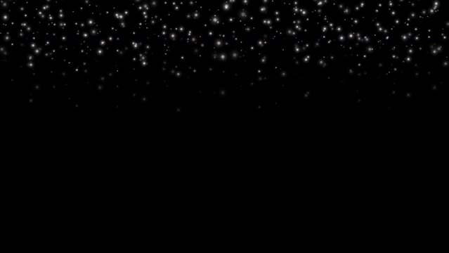 Glowing  and shining animated stars design element isolated on black background. Stars glitter. Night stunning bright stars element or banner template for nature or holiday concept designs.