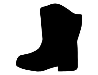 Drill Team Boot silhouette vector art white background