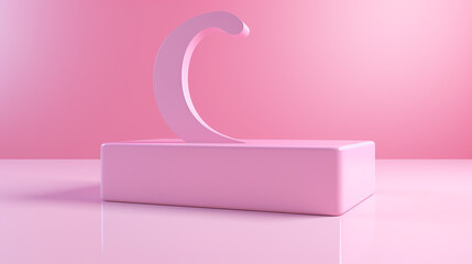 pink pastel color question mark isolated on pink background