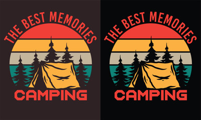 camping t-shirt desing