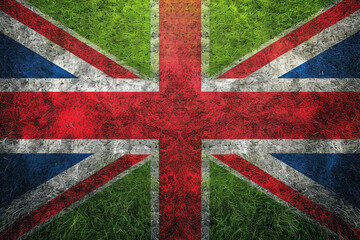 soccer field with union jack flag