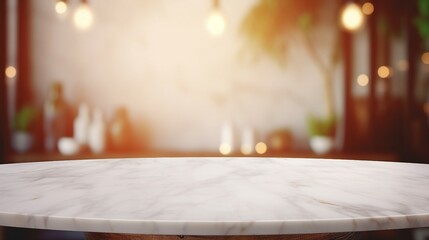 Serene Luxury: Empty Marble Table in Modern White Bathroom, Clean Design, Elegant Interior with Minimalist Style and Shiny Reflection