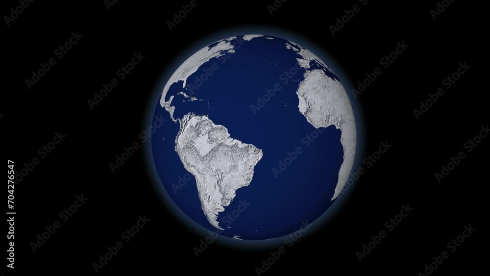 Wall mural the 3d planet earth is moving. a planet in an open universe.