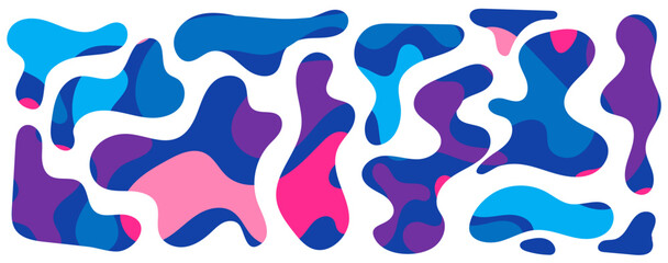 Freeform blob shapes. Abstracts amoeba shapes, freeform organic elements.