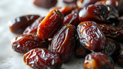 Dried dates on a white background. Selective focus. Food. - obrazy, fototapety, plakaty