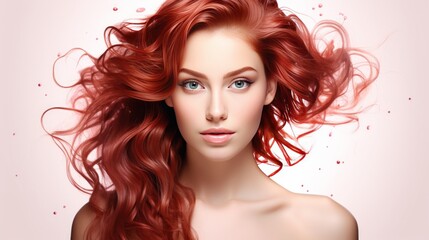 Portrait of a beautiful woman with glowing skin It has a luxurious aura that is perfect for a...