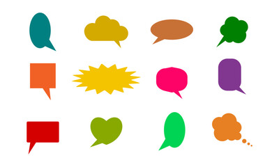 Sticker speech bubbles design template illustration