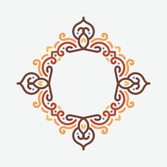 Decorative vintage frame. Vector design. floral ornament