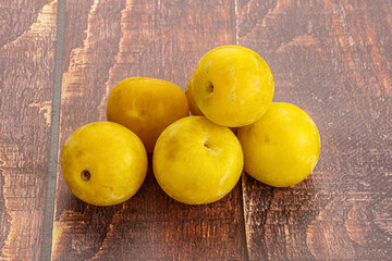 Yellow sweet plum heap fruit