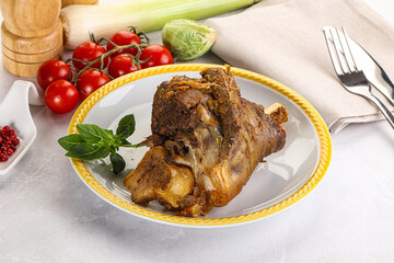 Baked Lamb shank with bone