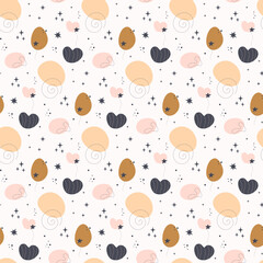 Bohemian baby pattern. Seamless baby pattern in boho style.