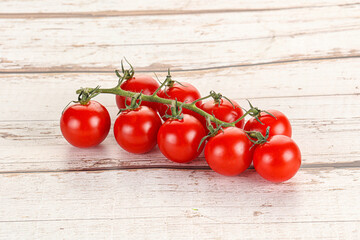 Ripe sweet cherry tomato branch