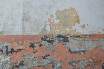 Texture of old plaster on the wall