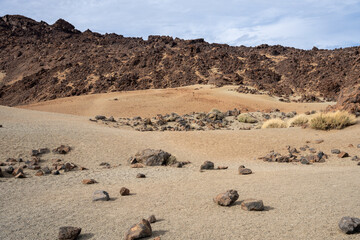 Minas de San Jose desert landscape in Teide National Park Tenerife, Spain