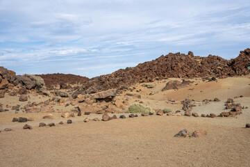 Minas de San Jose desert landscape in Teide National Park Tenerife, Spain