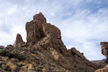 Fototapeta na wymiar Roques de Garcia volcanic rocks in Teide National Park, Tenerife, Canary Islands, Spain