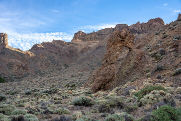 The Zapato de la Reina Rock (The Queen's Shoe) in Teide National Park, Canary Islands, Tenerife, Spain