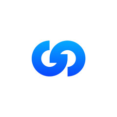 gs initial letter logo design vector