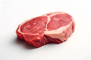 Fresh raw beef  isolated on white background