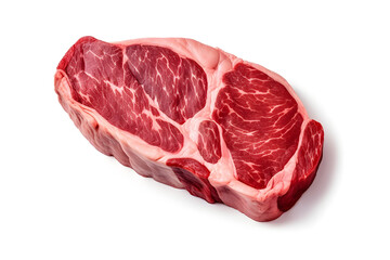 Fresh raw beef  isolated on white background