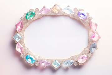 ファンシーカラーの宝石のフレーム