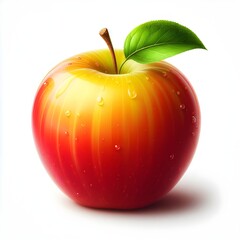 Red apple isolated on white background