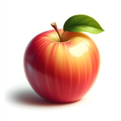 Red apple isolated on white background