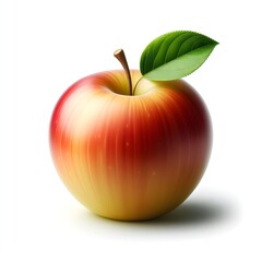 Red apple isolated on white background