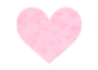 ハート　水彩　素材　ハート柄入り　シンプル　淡いピンク　飾り　見出し　あしらい　白バック