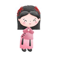 Chinese New Year children's cartoon drawing, Chinese New Year cartoon illustration elements