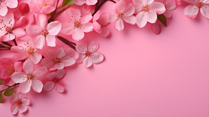 pink background with cherry blossoms