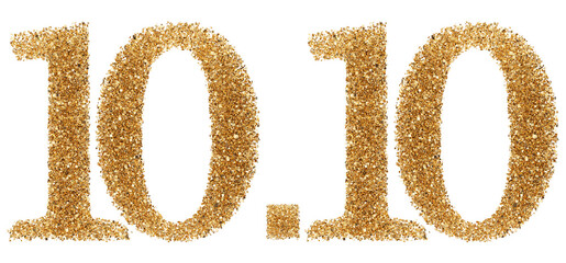 10.10 sale October promotion gold glitter number
