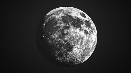 Fototapeta premium Celestial Embrace: A Lunar Odyssey Captured at 1500mm. Generative AI