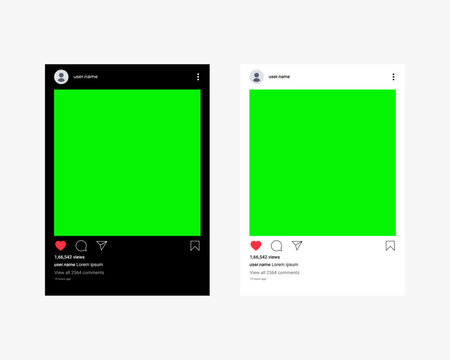 Instagram post, story, feed, and reel template for mockup vector.