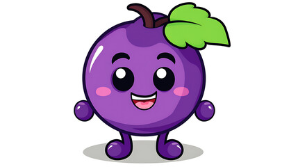 Cheerful Grape Mascot