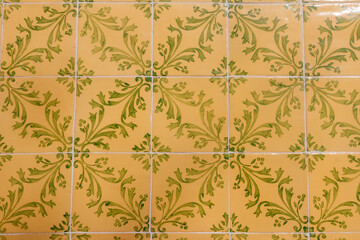 Background of the traditional ornate portuguese decorative tiles azulejos